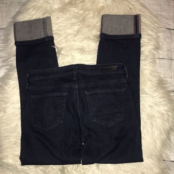 AG The Stevie Cuff Slim Straight Cuffed Denim Jean - Picture 3 of 9